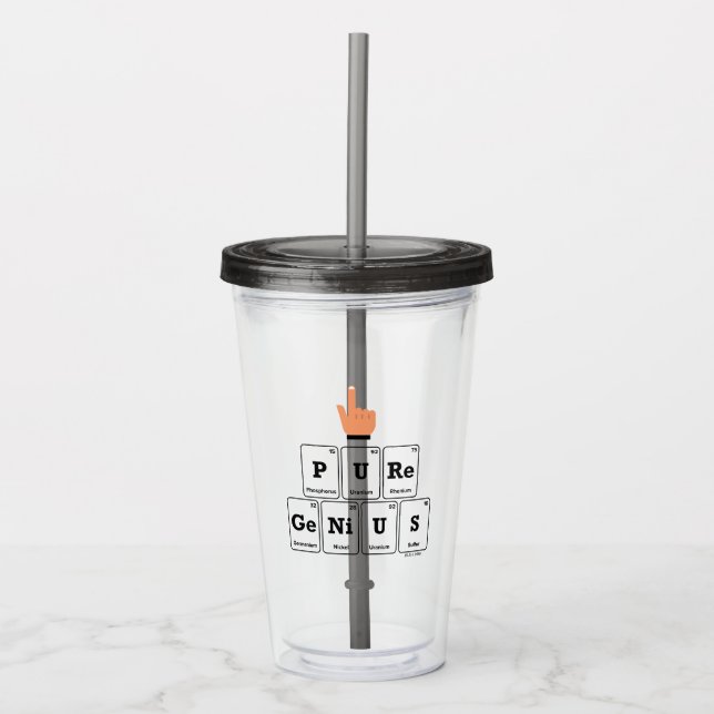 Pure Genius Acrylic Tumbler (Front)