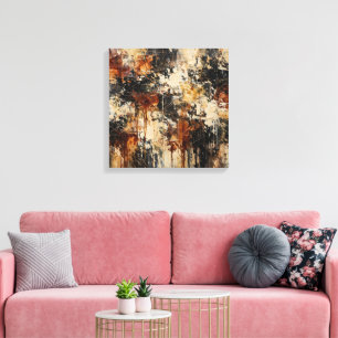 Pure Gestural Abstract Painting - Klein Blue Canvas Print