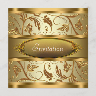 Pure Gold All Occasion Party Invitations