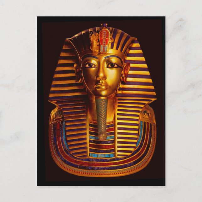 Pure Gold Burial Mask of Pharaoh Tutankhamun Postcard (Front)