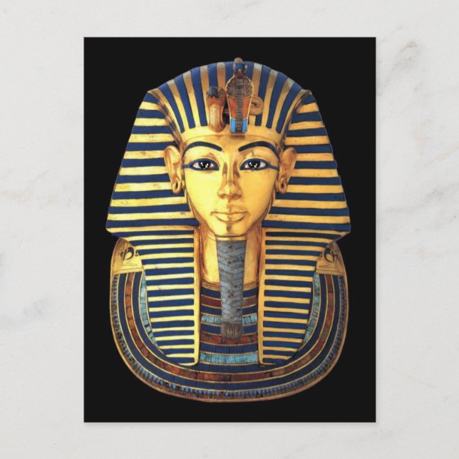 Pure Gold Burial Mask of Pharaoh Tutankhamun Postcard (Front)
