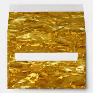 PURE GOLD FOIL Pattern + your text / photo Envelope