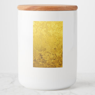 PURE GOLD LEAF Pattern + your text / photo Food Label