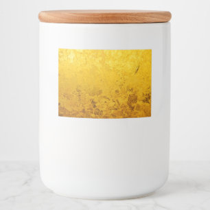 PURE GOLD LEAF Pattern + your text / photo Food Label