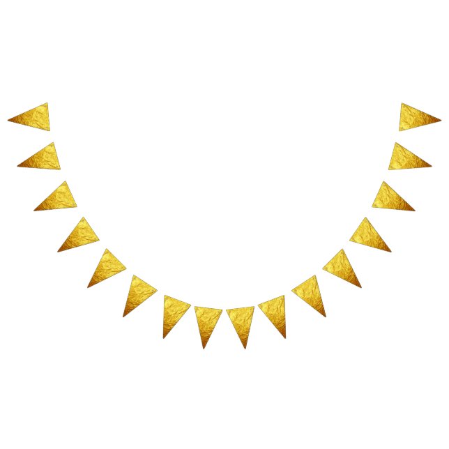 PURE GOLD PAPER Pattern + your text / photo Bunting (All)
