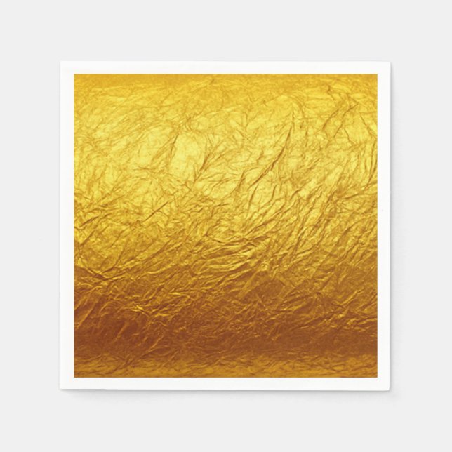 PURE GOLD PAPER Pattern + your text / photo Napkin (Front)