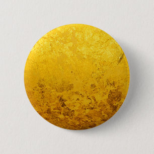 PURE GOLD pattern / gold leaf 6 Cm Round Badge
