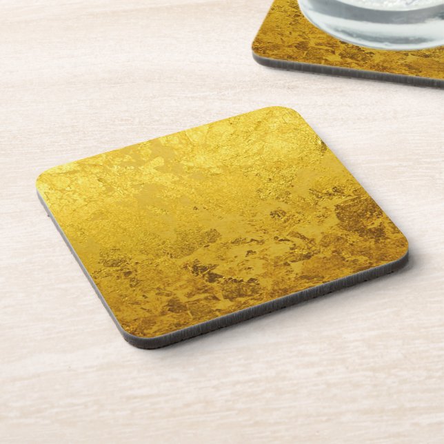 PURE GOLD pattern / gold leaf Coaster (Left Side)