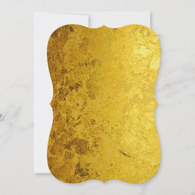 PURE GOLD pattern / gold leaf + your text (Front)