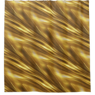 PURE GOLD rays shine Pattern + your text / ideas Shower Curtain