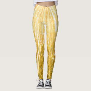 PURE GOLD Shower Pattern + your text / photo Leggings
