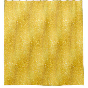 PURE GOLD SPARKLES Pattern + your name / photo Shower Curtain