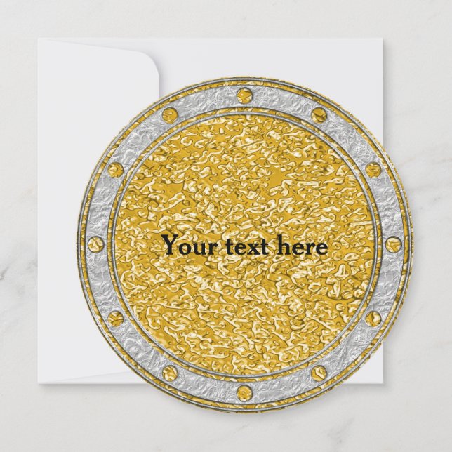 PURE GOLD Splatter Pattern / silver + your text (Front)