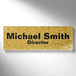 PURE GOLD Splatter Pattern + your Name / Photo Tag
