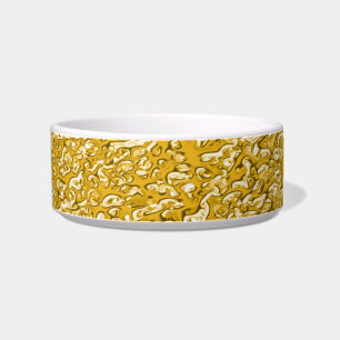 PURE GOLD Splatter Pattern + your text / photo Bowl