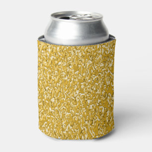 PURE GOLD Splatter Pattern + your text / photo Can Cooler