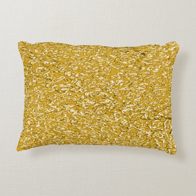 PURE GOLD Splatter Pattern + your text / photo Decorative Cushion (Back)