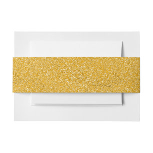 PURE GOLD Splatter Pattern + your text / photo Invitation Belly Band