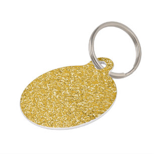 PURE GOLD Splatter Pattern + your text / photo Pet Tag