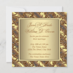 Pure Gold Wedding Invitation