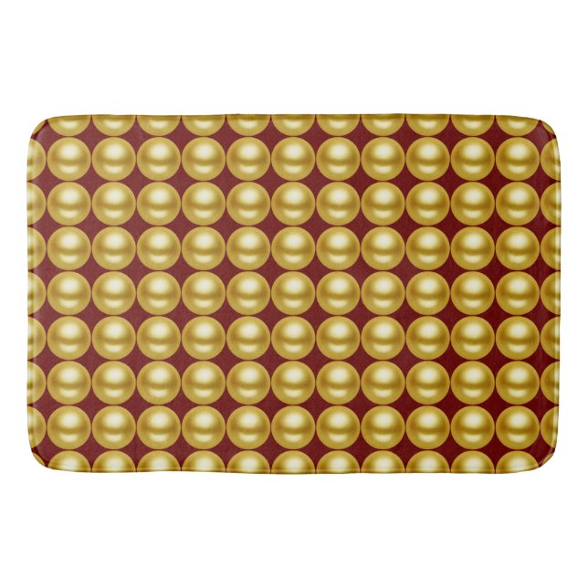 PURE GOLDEN PEARL + your backgr. & ideas Bath Mat (Front)