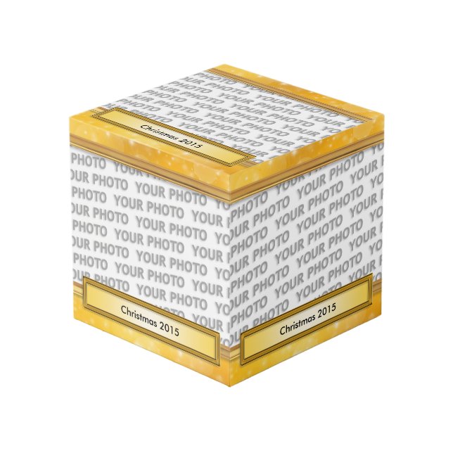 Pure Golden Photo Frame I + your photo & text (Front Angled)