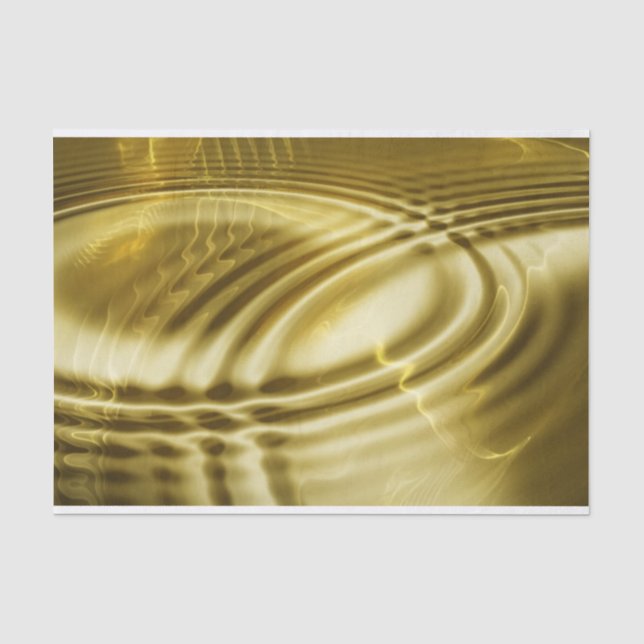 PURE GOLDEN WAVES soft Pattern + your text / photo Tissue Paper (Front)