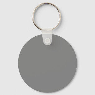 Pure Grey 808080 Colour - Option to Add Name Key Ring