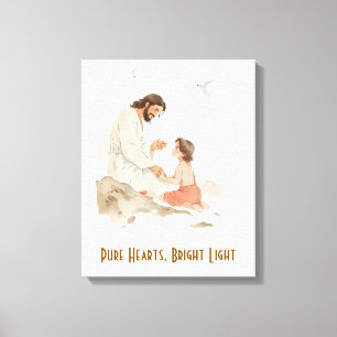 Pure Hearts Bright Light  Canvas Print