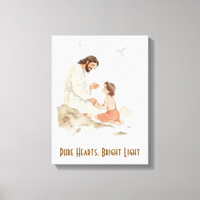 Pure Hearts Bright Light  Canvas Print (Front)