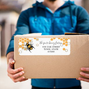 Pure Honey Custom Food Return Address Labels