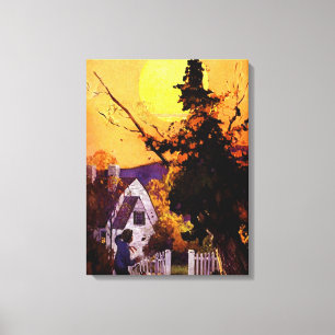 "PURE IMAGINATION" COLLECTION VINTAGE LEAFY WITCH CANVAS PRINT