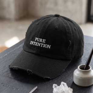Pure Intention Distressed Dad Hat Minimalist
