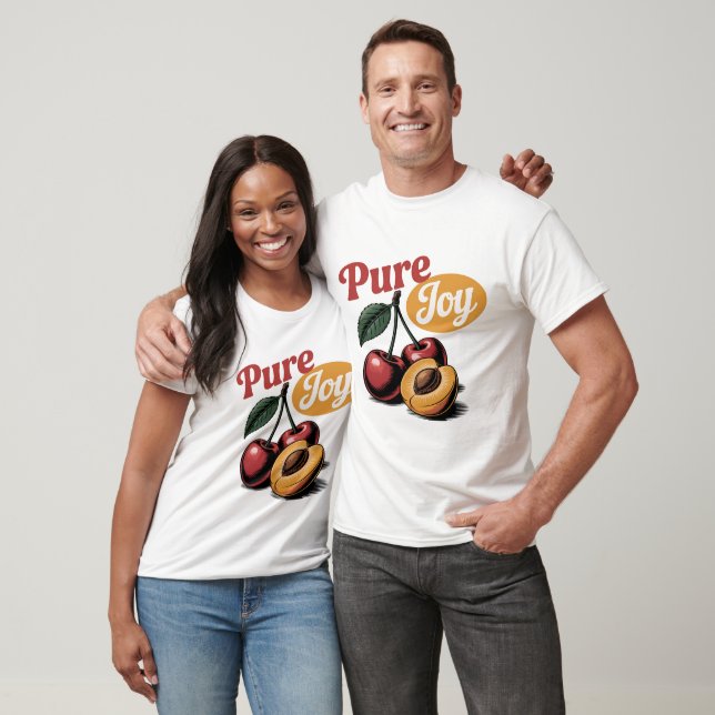 Pure Joy Cherries Apricot Retro Christian Tee (Unisex)