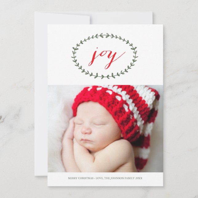 Pure Joy Holiday Photo Card (Front)
