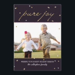Pure Joy Holiday Photo Card<br><div class="desc">Celebrate the season with this modern and stylish holiday card from Berry Berry Sweet. Visit WWW.BERRYBERRYSWEET.COM for more of our stylish holiday collections.</div>