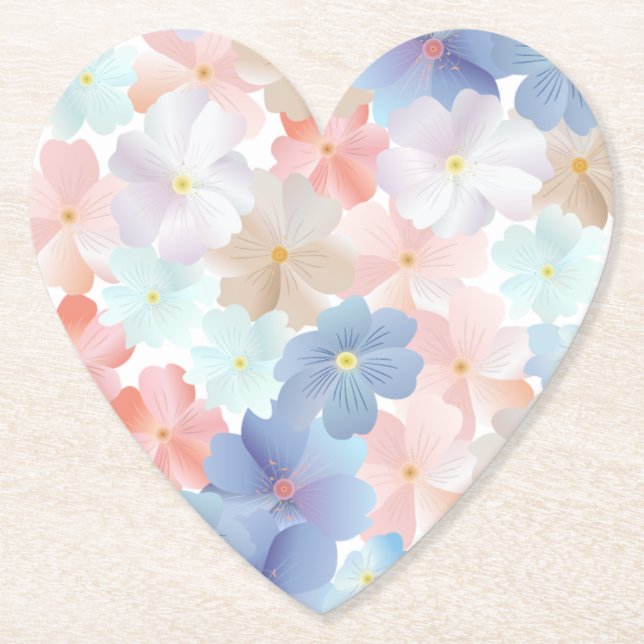 Pure love as a Flower Paper Coaster (Front)