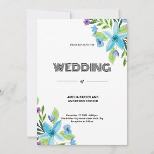 Pure Love Blossoms Wedding Invitation