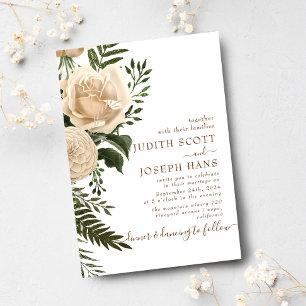 Pure Love Rose Wedding Invitation Template