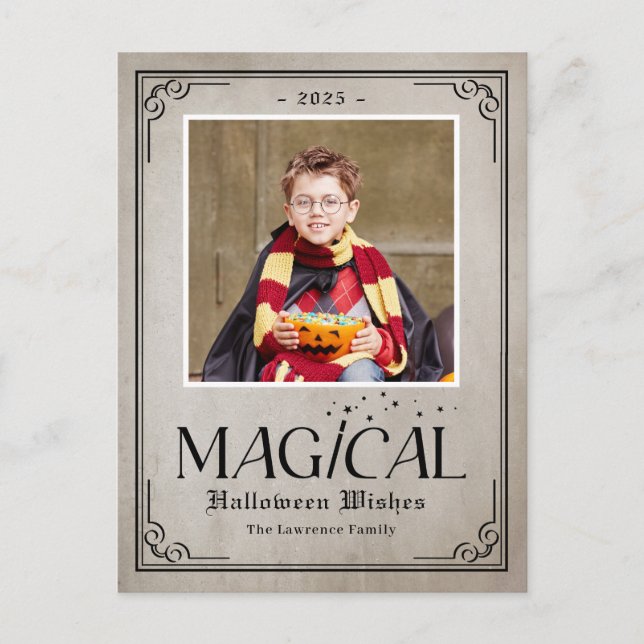 Pure Magic Fun Halloween Photo Card Postcard (Front)