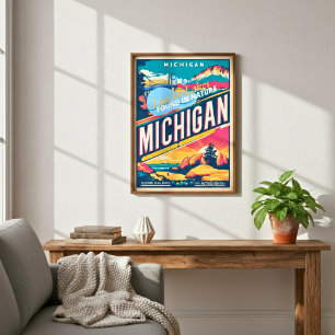 Pure Michigan Escape to the Lakes and Wild Wonders Poster
