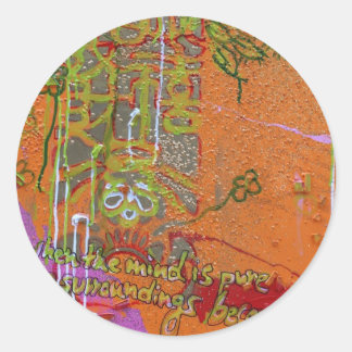 "Pure Mind" Classic Round Sticker