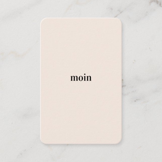 Pure Moin/Hello Business Card (Front)
