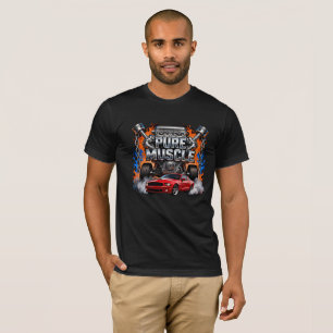 Pure Muscle Power – Engine Muscle Car with Flame T-Shirt
