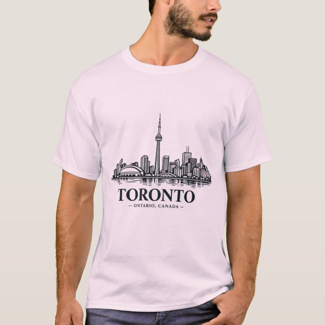 Pure North: Toronto Skyline Apparel T-Shirt (Front)
