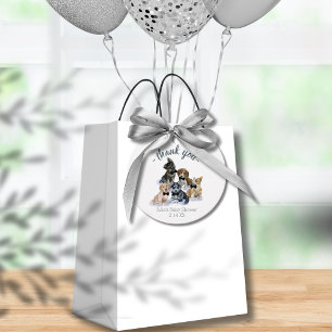 Pure Puppy   Black Tie Elegant Cute Baby Shower Favour Tags