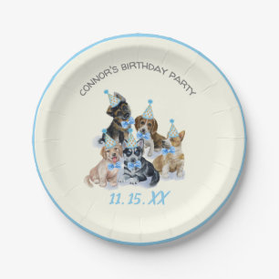 Pure Puppy Dogs Theme Birthday Party Supplies Paper Plate
