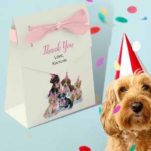 Pure Puppy Dogs Theme Birthday Party Thank You Favour Box