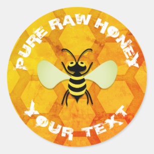 Pure Raw Honey Classic Round Sticker