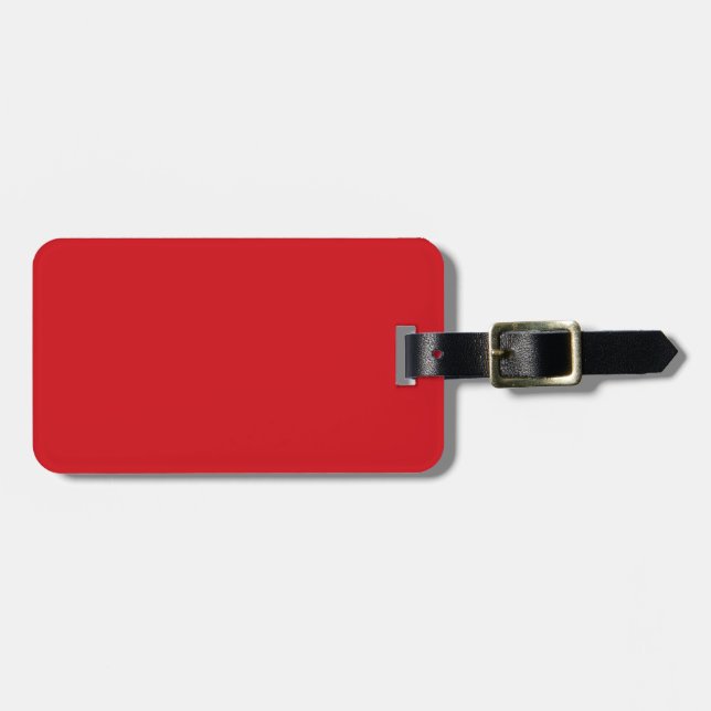 Pure Red Luggage Tag (Front Horizontal)